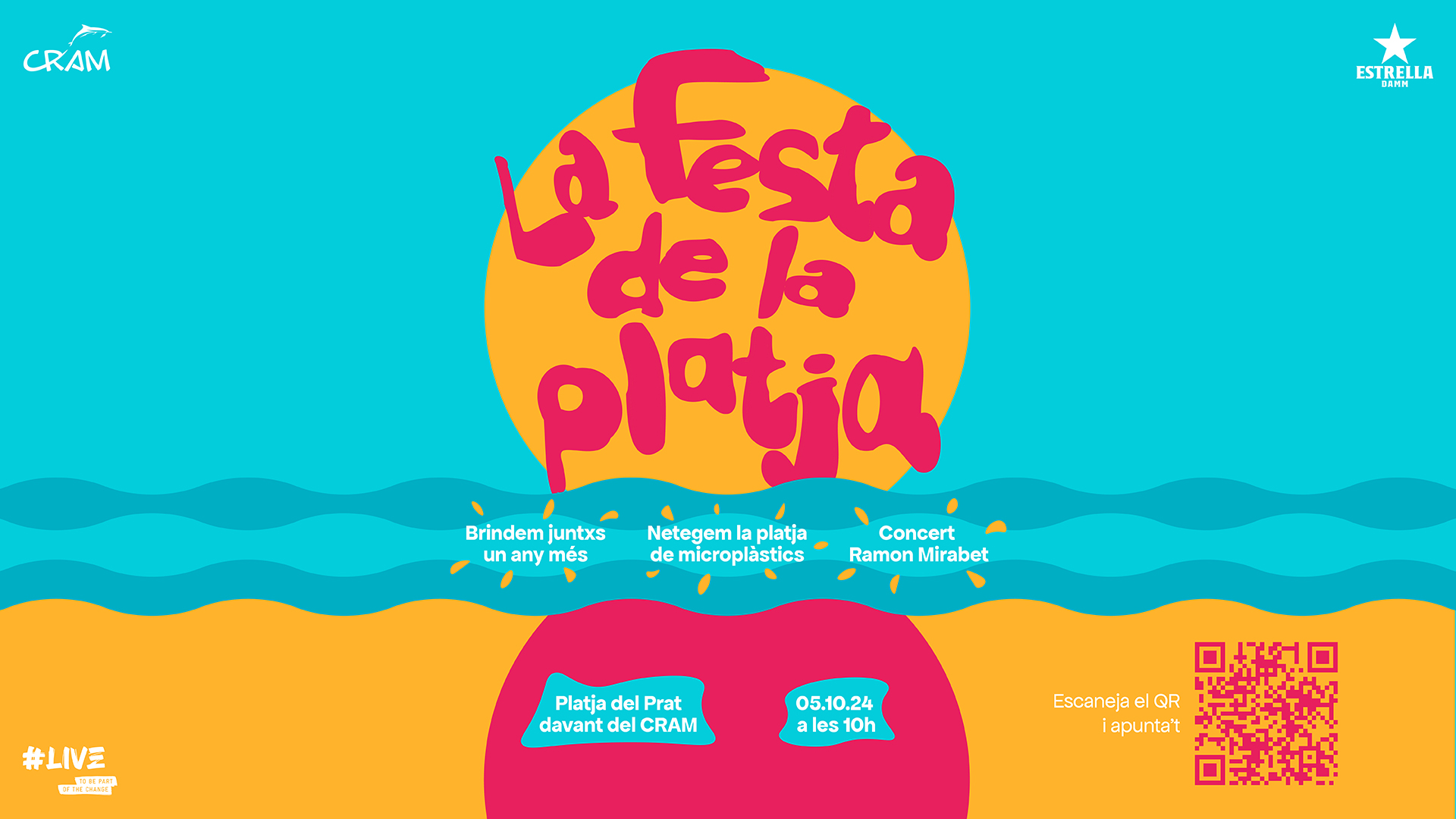 Estrella Damm and the CRAM Foundation host the third edition of “La Festa de la Platja”